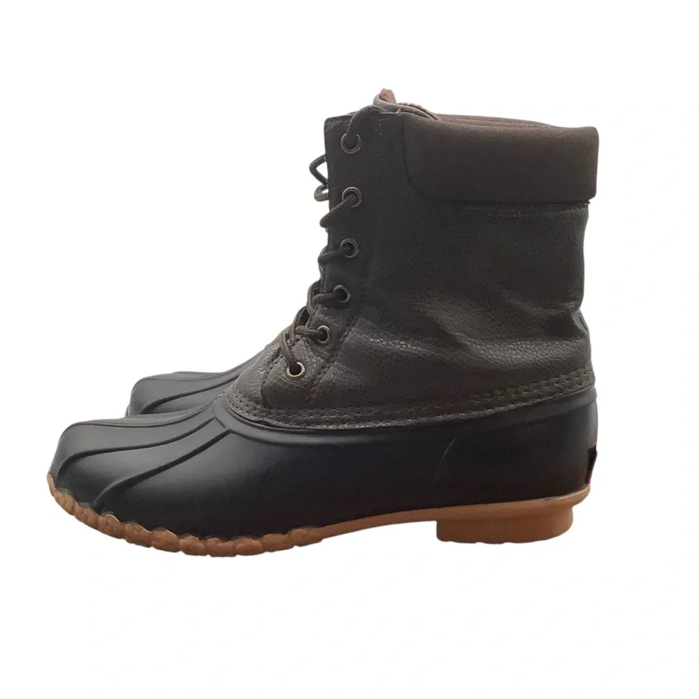 Weatherproof‎ vintage Black Lace-Up Duck Boots size 9